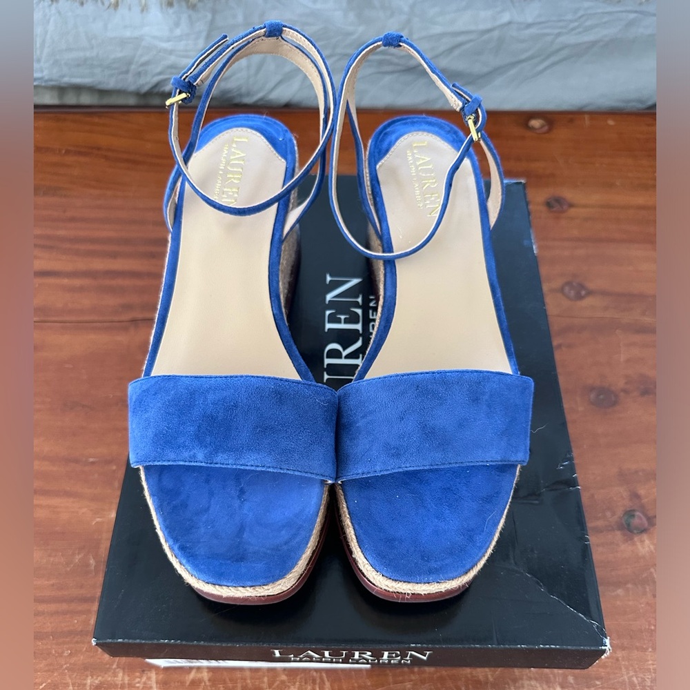 Lauren Ralph Lauren Kidsuede Espadrille Wedge - Picture 2 of 4